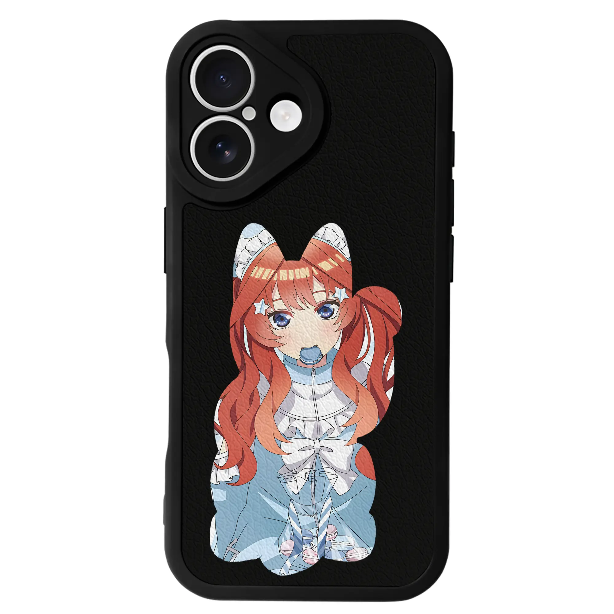 五等分の花嫁 グッズ 中野 五月 - IPhone 16シリーズ対応 ・ シリコンスマホケース ・ レザー調 ・ 高精度フィット ・ 耐衝撃 ・ ワイヤレス充電対応 ・ 精密カット